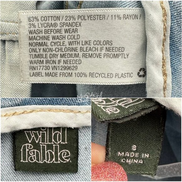Wild Fable Light Wash Denim Mini Skirt Size 8 / 25 - Picture 3 of 3